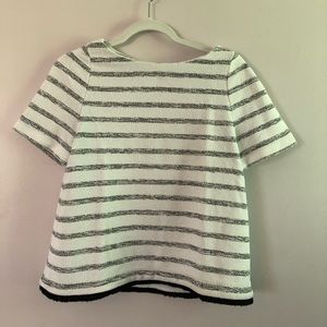 Ellen Tracy Terri cloth shirt with fringe